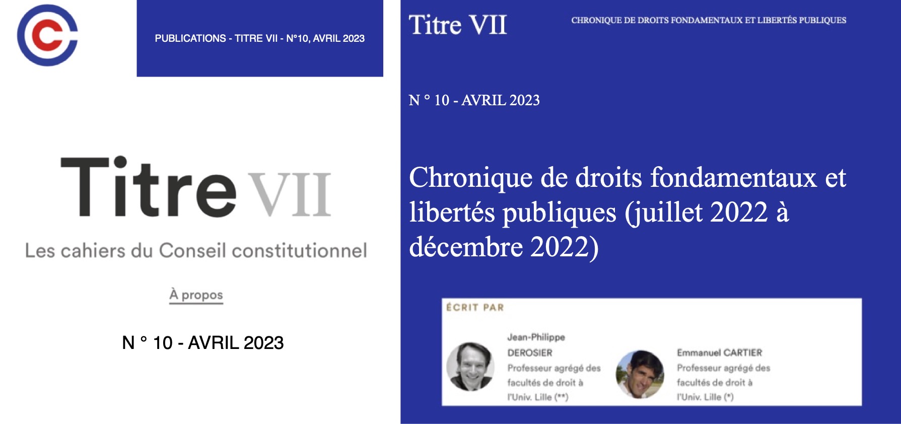 Titre VII avril 2023