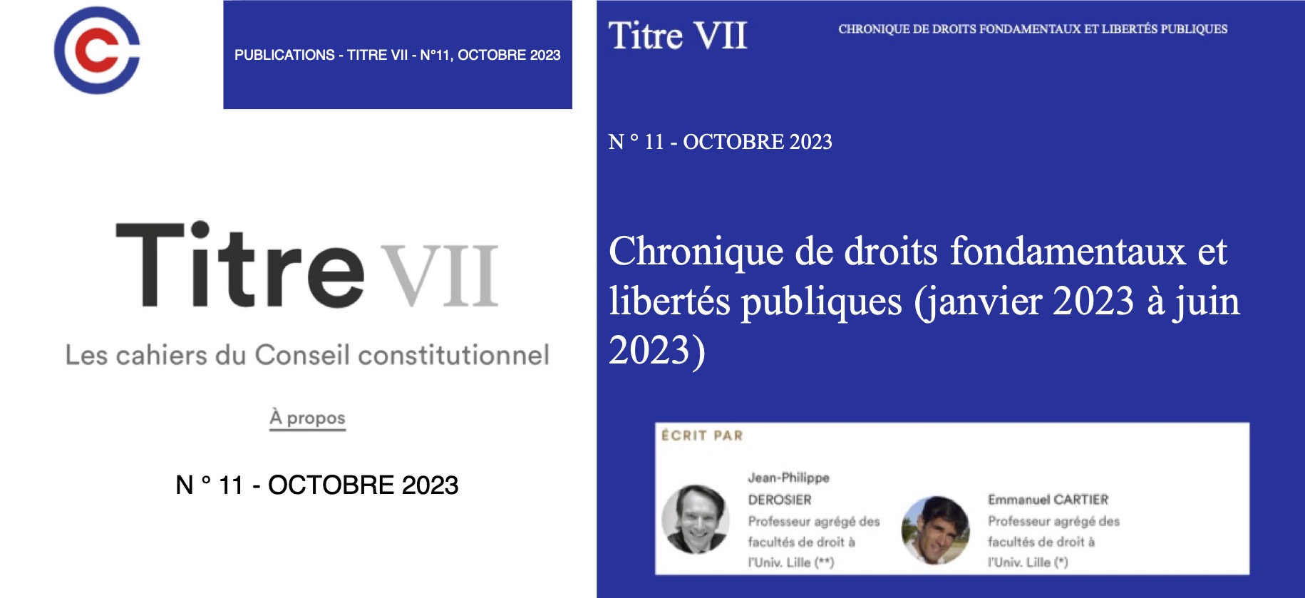 Titre VII octobre 2023