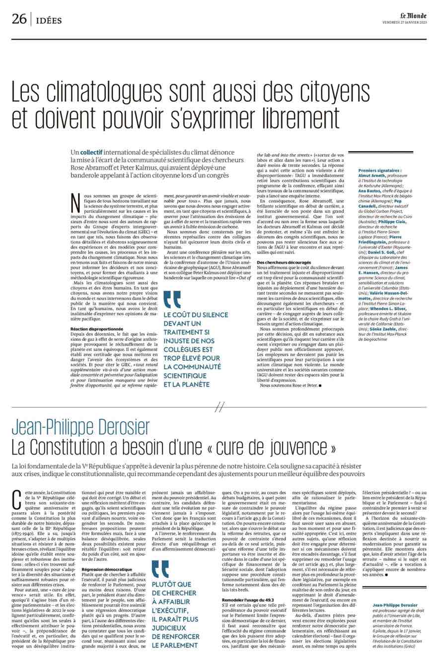 Le Monde 260123